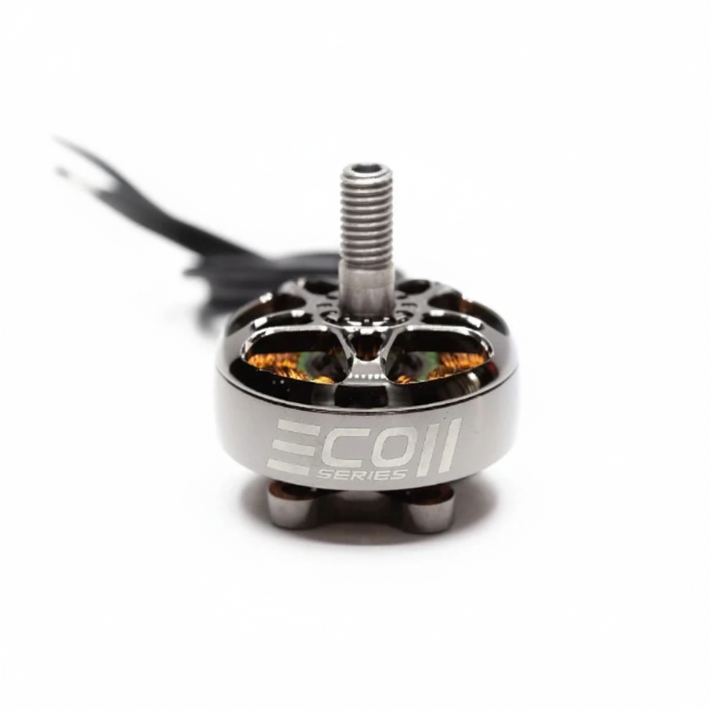 Metallic motor with 'ECO II' branding on a white background