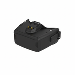 Black goggle pack on a white background