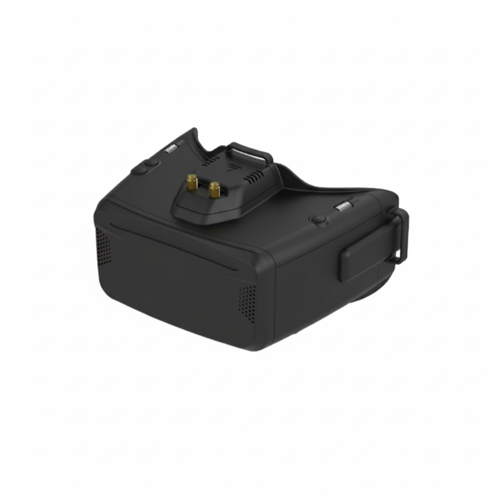 Black goggle pack on a white background