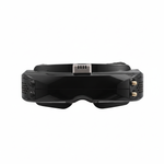 Black VR headset on a white background