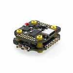 Electronic circuit board with various components on a white background