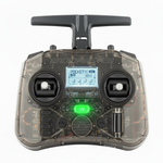 Transmitter with digital display and control buttons on a white background