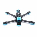 Black and blue drone frame on a white background