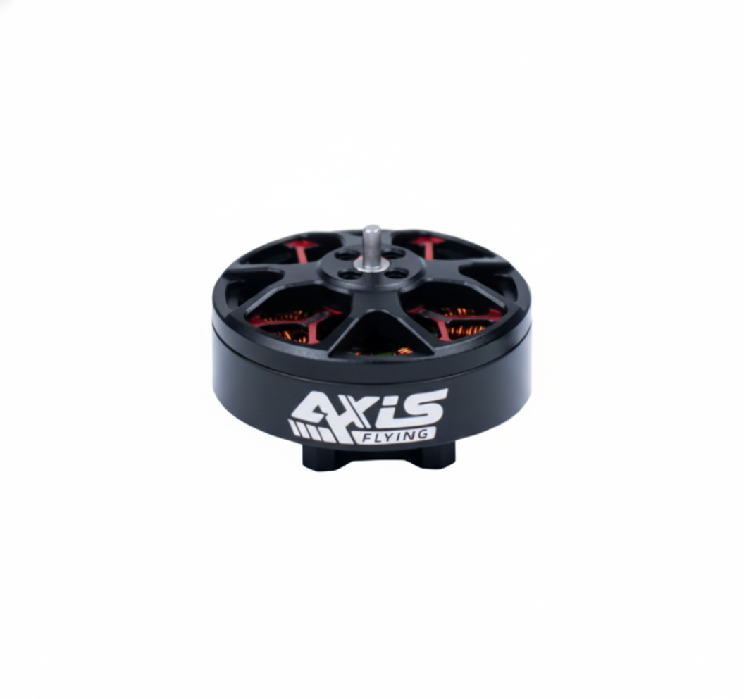 Black and red rotor with 'Axis Flying' branding on a white background