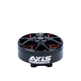 Black and red drone motor with Axis Flying logo on a white background