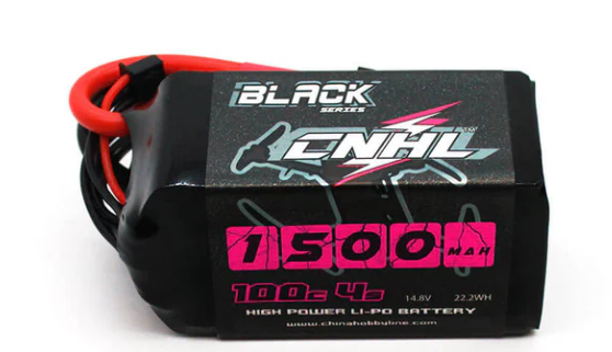 CNHL battery pack with red connectors on a white background