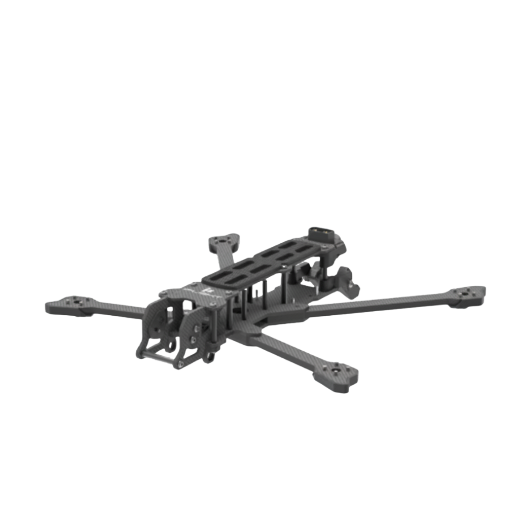 Black drone frame on a white background