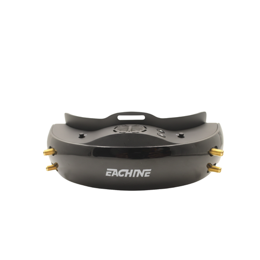 Black Eachine goggles on a white background