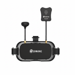 Eachine VR headset with antenna on a white background