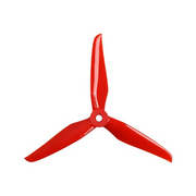 Red three-blade propeller on a white background