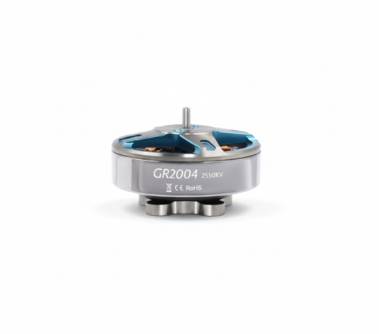 Motor with 'GR2004' marking on a white background