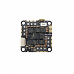 Electronic circuit board with various components on a white background