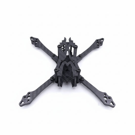 Black drone frame on a white background