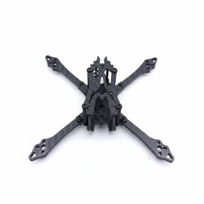 Black drone frame on a white background