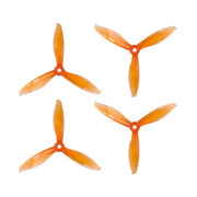 Four orange propellers on a white background