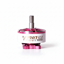 Pink and silver motor with '7207 V3.0' branding on a white background