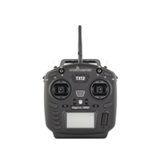 Black radio control transmitter with 'Radiomaster' branding on a white background